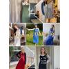 imageEkouaer Long Sleeve Nightgowns for Women Full Length Sleep Shirts Crew Neck Soft Nightshirts SXXLBlue Flower