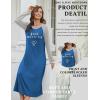 imageEkouaer Long Sleeve Nightgowns for Women Full Length Sleep Shirts Crew Neck Soft Nightshirts SXXLBlue Good Morning