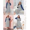 imageEkouaer Long Sleeve Nightgowns for Women Full Length Sleep Shirts Crew Neck Soft Nightshirts SXXLLight Grey Cat