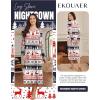 imageEkouaer Long Sleeve Nightgowns for Women Full Length Sleep Shirts Crew Neck Soft Nightshirts SXXLRed Christmas Deer