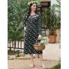 imageEkouaer Long Sleeve Nightgowns for Women Long Sleepshirts Button Night Gowns Sleepwear Full Length Sleep Dress with PocketsNavy Blue Flower