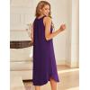 imageEkouaer Sleeveless Nightgowns for Women Long Night Gown Pleated Full Length Sleepwear Tank Sleep Dress Slit Dress S2XLDeep Purple