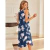 imageEkouaer Sleeveless Nightgowns for Women Long Night Gown Pleated Full Length Sleepwear Tank Sleep Dress Slit Dress S2XLNavy Blue Flowers