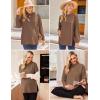 imageEkouaer Womens 3 Packs Maternity Shirts Long Sleeve Side Ruched Pregnancy Tee Workout Top Tunic Blouse Mama Clothes3pcs Black  Brown  White