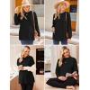 imageEkouaer Womens 3 Packs Maternity Shirts Long Sleeve Side Ruched Pregnancy Tee Workout Top Tunic Blouse Mama Clothes3pcs Black  Dark Grey  Green