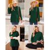 imageEkouaer Womens 3 Packs Maternity Shirts Long Sleeve Side Ruched Pregnancy Tee Workout Top Tunic Blouse Mama Clothes3pcs Black  Dark Grey  Green