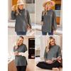 imageEkouaer Womens 3 Packs Maternity Shirts Long Sleeve Side Ruched Pregnancy Tee Workout Top Tunic Blouse Mama Clothes3pcs Black  Dark Grey  Green