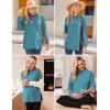 imageEkouaer Womens 3 Packs Maternity Shirts Long Sleeve Side Ruched Pregnancy Tee Workout Top Tunic Blouse Mama Clothes3pcs Black  Green  Teal