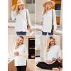imageEkouaer Womens 3 Packs Maternity Shirts Long Sleeve Side Ruched Pregnancy Tee Workout Top Tunic Blouse Mama Clothes3pcs Black  White  Sage Green