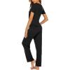 imageEkouaer Womens Nursing Pajamas Maternity Breastfeeding Pjs Sleepwear Layer Soft Postpartum Lounge Set Pregnancy ClothesB Black
