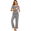 imageEkouaer Womens Nursing Pajamas Maternity Breastfeeding Pjs Sleepwear Layer Soft Postpartum Lounge Set Pregnancy ClothesB Dark Grey
