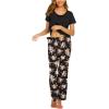 imageEkouaer Womens Nursing Pajamas Maternity Breastfeeding Pjs Sleepwear Layer Soft Postpartum Lounge Set Pregnancy ClothesB Floral Black
