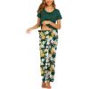imageEkouaer Womens Nursing Pajamas Maternity Breastfeeding Pjs Sleepwear Layer Soft Postpartum Lounge Set Pregnancy ClothesB Floral Green