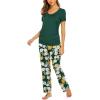 imageEkouaer Womens Nursing Pajamas Maternity Breastfeeding Pjs Sleepwear Layer Soft Postpartum Lounge Set Pregnancy ClothesB Floral Green