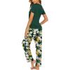 imageEkouaer Womens Nursing Pajamas Maternity Breastfeeding Pjs Sleepwear Layer Soft Postpartum Lounge Set Pregnancy ClothesB Floral Green