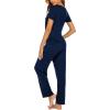 imageEkouaer Womens Nursing Pajamas Maternity Breastfeeding Pjs Sleepwear Layer Soft Postpartum Lounge Set Pregnancy ClothesB Navy