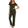 imageEkouaer Womens Nursing Pajamas Maternity Breastfeeding Pjs Sleepwear Layer Soft Postpartum Lounge Set Pregnancy ClothesB Olive