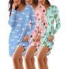 imageEkouaer 3 Pack Womens Nightgowns Long Sleeve Sleep Shirts Comfy Soft Nightshirt Women Pajama Sleep Dress Cute SleepwearBeach moon pink Sheep