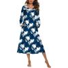 Floral Navy Blue