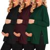 3pcs- Black + Burgundy Red + Green