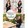 imageEkouaer Womens Nightgown Long Sleeve Nightshirt Button Down Sleepshirt Boyfriend Sleepwear Pajama Dress SXXLBlack