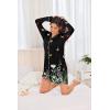 imageEkouaer Womens Nightgown Long Sleeve Nightshirt Button Down Sleepshirt Boyfriend Sleepwear Pajama Dress SXXLButterfly
