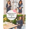 imageEkouaer Womens Nightgown Long Sleeve Nightshirt Button Down Sleepshirt Boyfriend Sleepwear Pajama Dress SXXLDark Grey