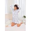 imageEkouaer Womens Nightgown Long Sleeve Nightshirt Button Down Sleepshirt Boyfriend Sleepwear Pajama Dress SXXLGray Star
