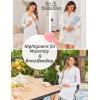 imageEkouaer Womens Nightgown Long Sleeve Nightshirt Button Down Sleepshirt Boyfriend Sleepwear Pajama Dress SXXLLight Grey