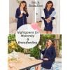 imageEkouaer Womens Nightgown Long Sleeve Nightshirt Button Down Sleepshirt Boyfriend Sleepwear Pajama Dress SXXLNavy Blue