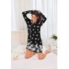 imageEkouaer Womens Nightgown Long Sleeve Nightshirt Button Down Sleepshirt Boyfriend Sleepwear Pajama Dress SXXLWhite Butterfly