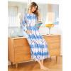 imageEkouaer Womens Nightshirt Long Sleeve Nightgown Round Neck Sleepwear Full Length Pajama Dress with Pockets Loungewear SXXLAblue Strip Print