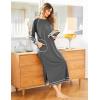 imageEkouaer Womens Nightshirt Long Sleeve Nightgown Round Neck Sleepwear Full Length Pajama Dress with Pockets Loungewear SXXLAgrey