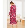 imageEkouaer Womens Nightshirt Long Sleeve Nightgown Round Neck Sleepwear Full Length Pajama Dress with Pockets Loungewear SXXLChristmas Penguin