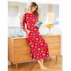 imageEkouaer Womens Nightshirt Long Sleeve Nightgown Round Neck Sleepwear Full Length Pajama Dress with Pockets Loungewear SXXLChristmas Snowflake