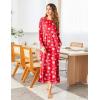 imageEkouaer Womens Nightshirt Long Sleeve Nightgown Round Neck Sleepwear Full Length Pajama Dress with Pockets Loungewear SXXLChristmas Snowflake