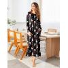 imageEkouaer Womens Nightshirt Long Sleeve Nightgown Round Neck Sleepwear Full Length Pajama Dress with Pockets Loungewear SXXLChristmas Snowman