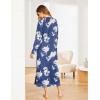imageEkouaer Womens Nightshirt Long Sleeve Nightgown Round Neck Sleepwear Full Length Pajama Dress with Pockets Loungewear SXXLPat5