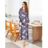 imageEkouaer Womens Nightshirt Long Sleeve Nightgown Round Neck Sleepwear Full Length Pajama Dress with Pockets Loungewear SXXLPink Flower