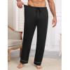 imageEkouaer Mens Pajama Pants Sleepwear Soft Pjs Bottoms Sleep Lounge Long Pant with Drawstring ampamp PocketsBlack