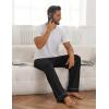 imageEkouaer Mens Pajama Pants Sleepwear Soft Pjs Bottoms Sleep Lounge Long Pant with Drawstring ampamp PocketsBlack