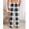 imageEkouaer Mens Pajama Pants Sleepwear Soft Pjs Bottoms Sleep Lounge Long Pant with Drawstring ampamp PocketsBlack White Plaid