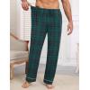 imageEkouaer Mens Pajama Pants Sleepwear Soft Pjs Bottoms Sleep Lounge Long Pant with Drawstring ampamp PocketsBlue Green Plaid