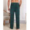 imageEkouaer Mens Pajama Pants Sleepwear Soft Pjs Bottoms Sleep Lounge Long Pant with Drawstring ampamp PocketsBlue Green Plaid