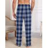 imageEkouaer Mens Pajama Pants Sleepwear Soft Pjs Bottoms Sleep Lounge Long Pant with Drawstring ampamp PocketsBlue White Plaid