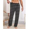 imageEkouaer Mens Pajama Pants Sleepwear Soft Pjs Bottoms Sleep Lounge Long Pant with Drawstring ampamp PocketsGray Black Plaid
