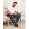 imageEkouaer Mens Pajama Pants Sleepwear Soft Pjs Bottoms Sleep Lounge Long Pant with Drawstring ampamp PocketsGray Black Plaid
