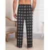 imageEkouaer Mens Pajama Pants Sleepwear Soft Pjs Bottoms Sleep Lounge Long Pant with Drawstring ampamp PocketsGray Black Plaid