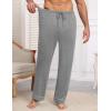 imageEkouaer Mens Pajama Pants Sleepwear Soft Pjs Bottoms Sleep Lounge Long Pant with Drawstring ampamp PocketsLight Gray