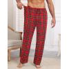 imageEkouaer Mens Pajama Pants Sleepwear Soft Pjs Bottoms Sleep Lounge Long Pant with Drawstring ampamp PocketsRed Black Blue Plaid